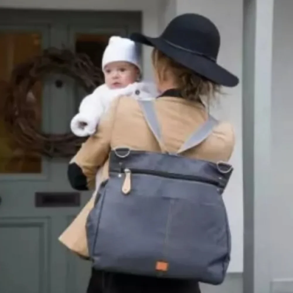 Pacapod Oban Charcoal Convertible Changing Baby Diaper Bag